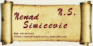 Nenad Simićević vizit kartica
